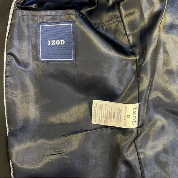 Izod black Sport Coat with Notched Lapels - Picture 4 of 5